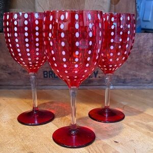 Vietri Italian hand blown goblets